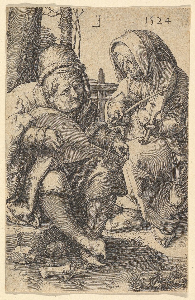 A zenészek, 1524. alkotó: Lucas van Leyden