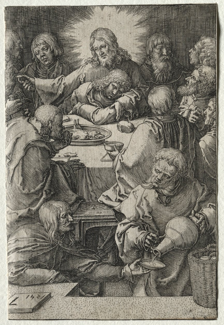 A passió: Az utolsó vacsora, 1521. alkotó: Lucas van Leyden