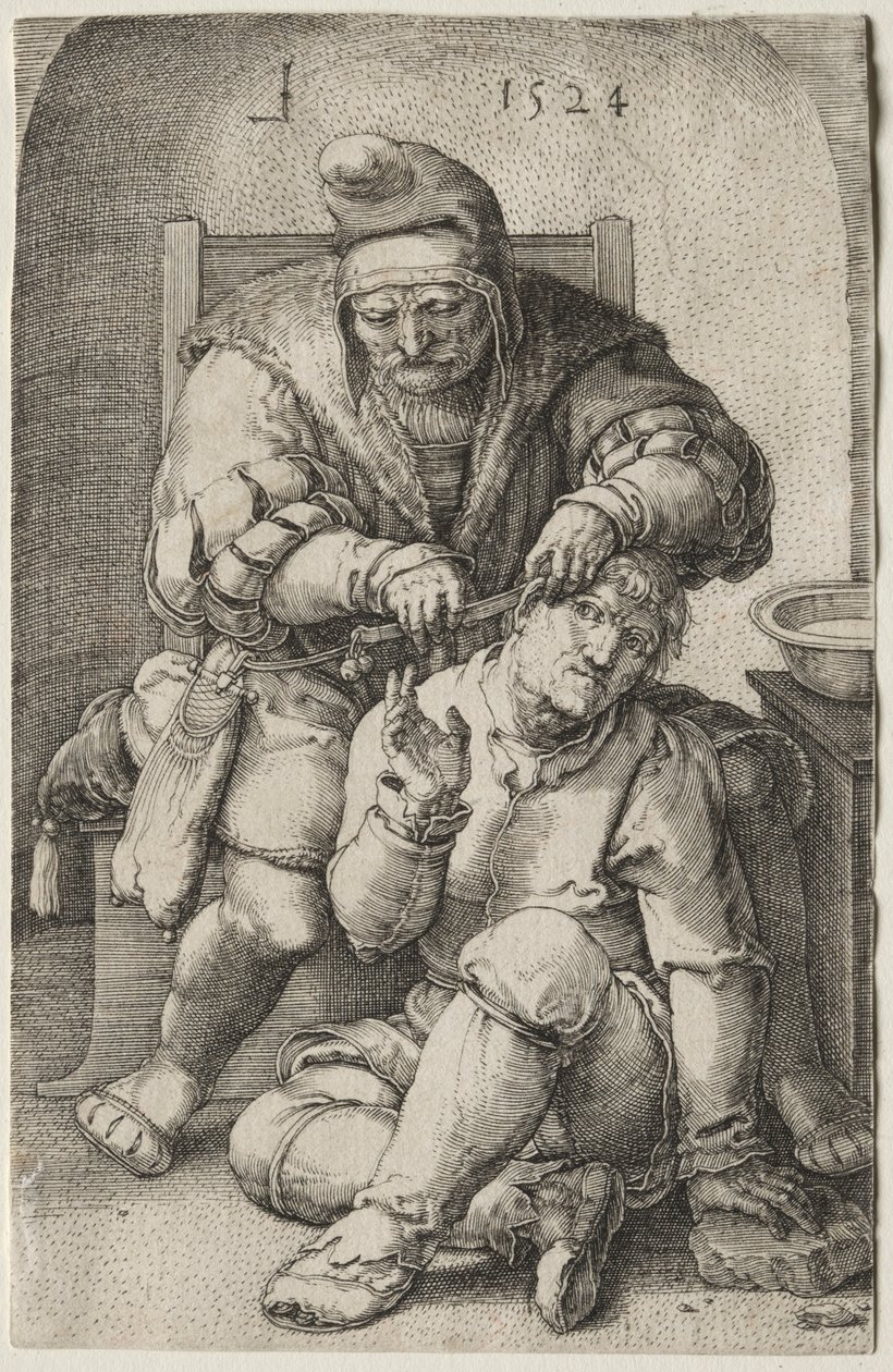 A sebész, 1524. alkotó: Lucas van Leyden