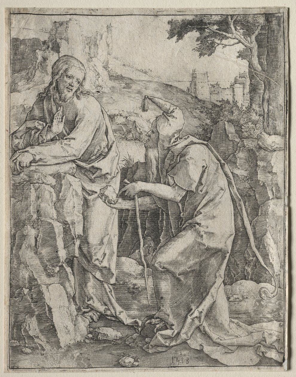 Krisztus megkísértése alkotó: Lucas van Leyden