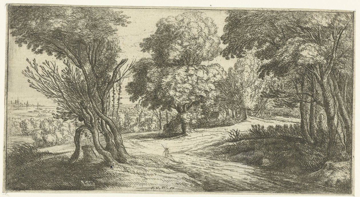 erdei táj alkotó: Lucas van Uden
