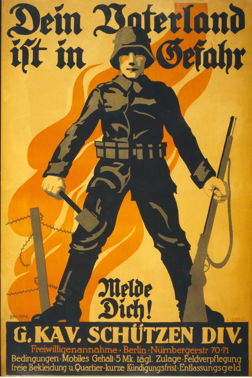 Hazád veszélyben van, vedd fel a kapcsolatot!, kocsma. 1918 alkotó: Lucian Zabel