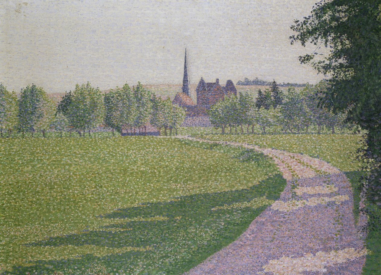 Éragny templom, 1886 alkotó: Lucien Pissarro