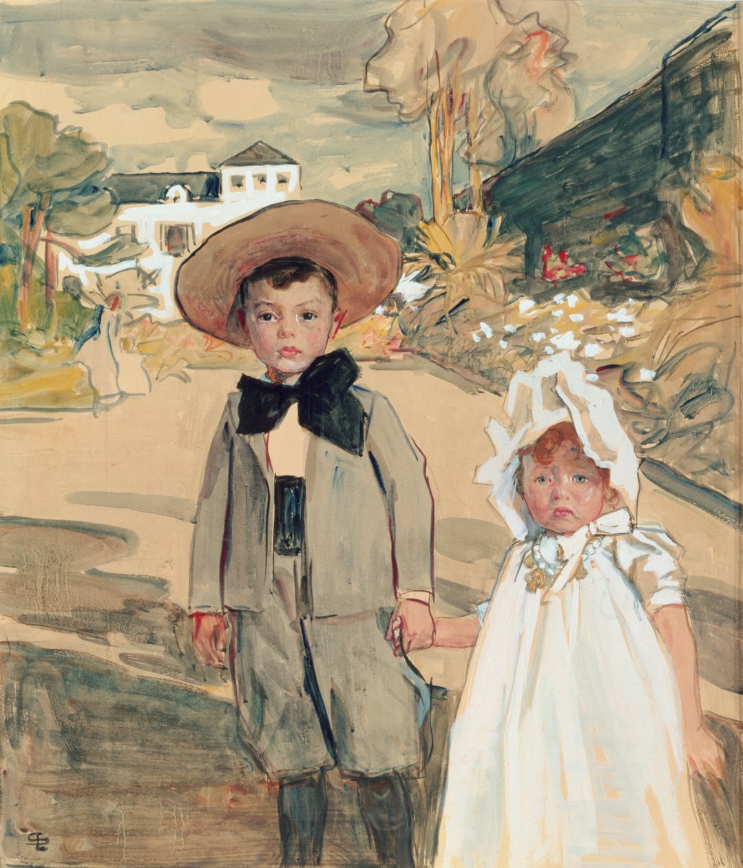 The Artists Children, 1895 körül (toll, tinta és WC papíron) alkotó: Lucien Simon