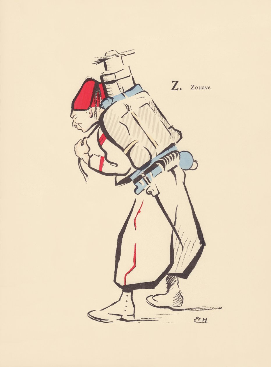 Zuáv alkotó: Lucien L. (active 1904) Henreaux