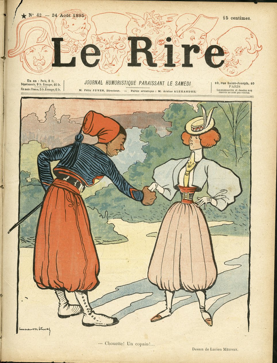 A "Le Rire" borítója alkotó: Lucien Metivet