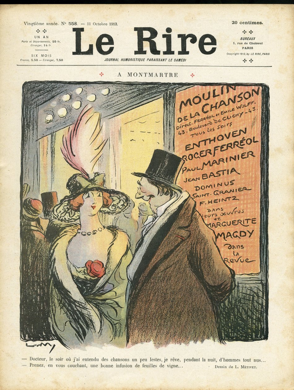 A Le Rire borítója alkotó: Lucien Metivet