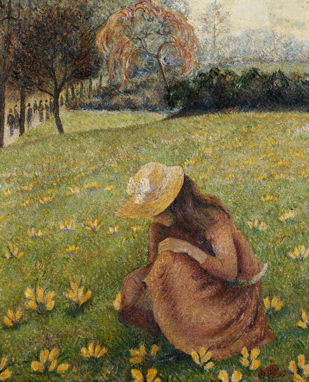 Krókuszok; Les Crocus alkotó: Lucien Pissarro