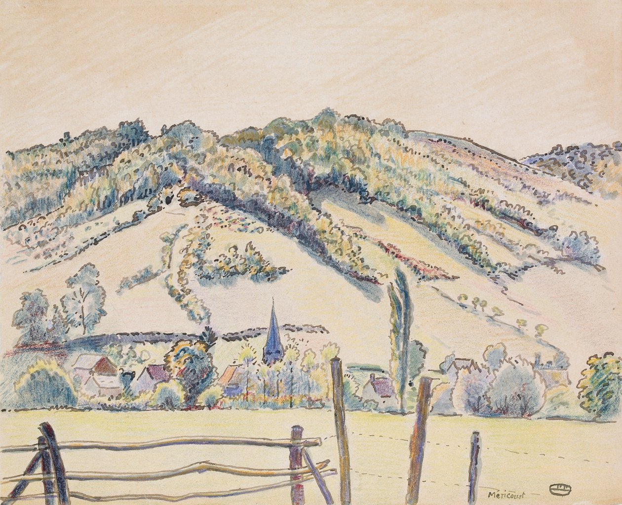 Mericourt, 1919 alkotó: Lucien Pissarro