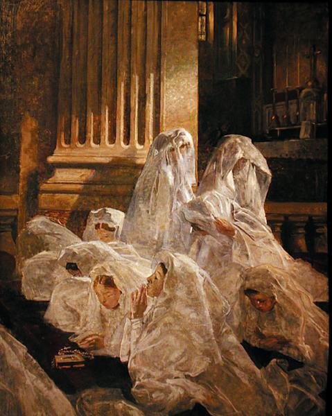A kommunikátorok (olaj, vászon) alkotó: Lucien Simon