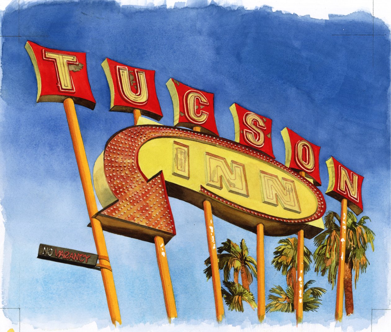 Tucson Inn, 2004 (wc papíron) alkotó: Lucy Masterman