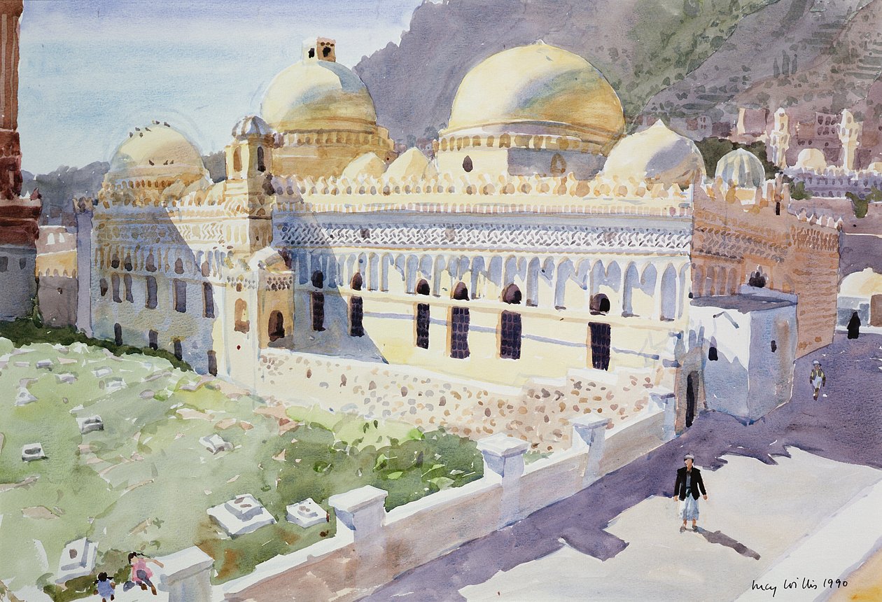 Mecset, Taiz, Jemen, 1990 (wc papíron) alkotó: Lucy Willis