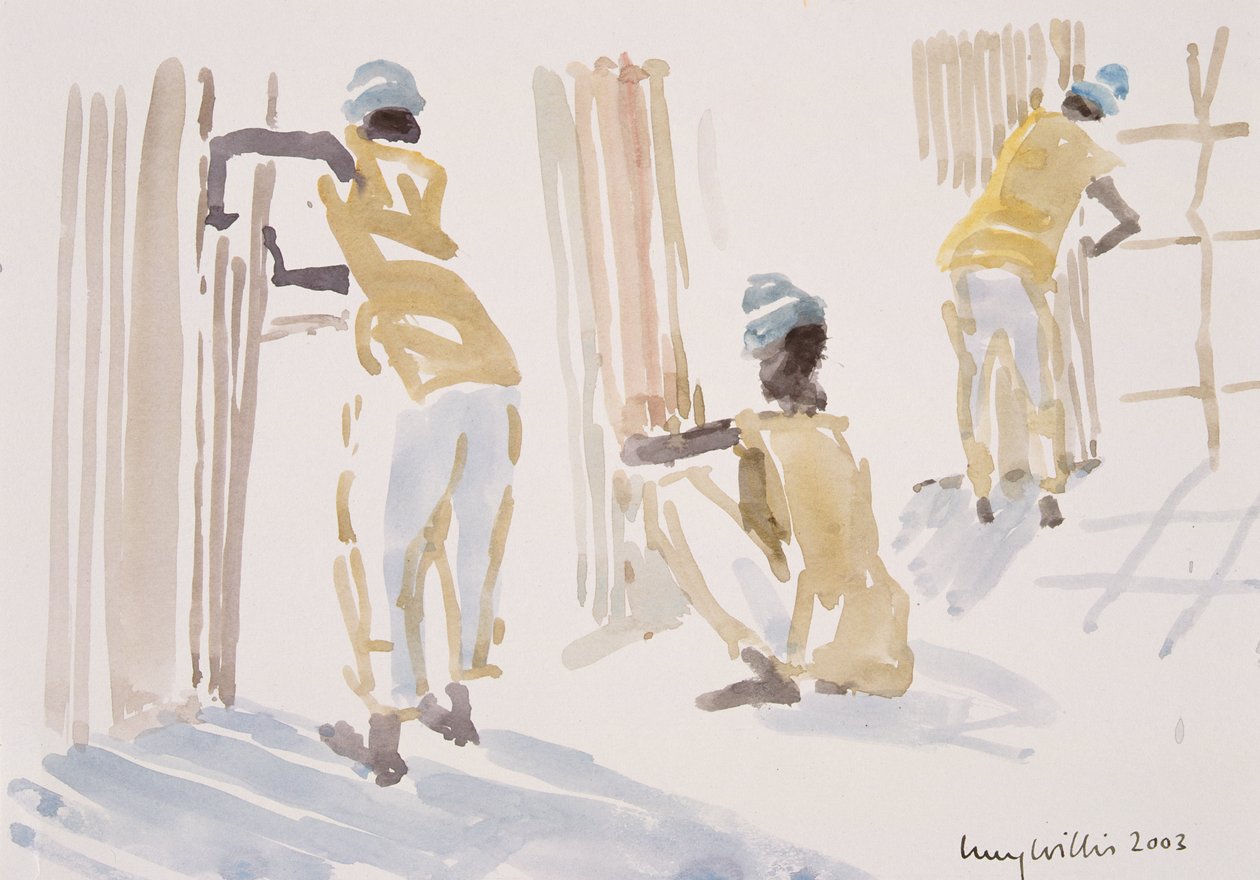 The Bamboo Fence, Szenegál, 2003 (wc papíron) alkotó: Lucy Willis