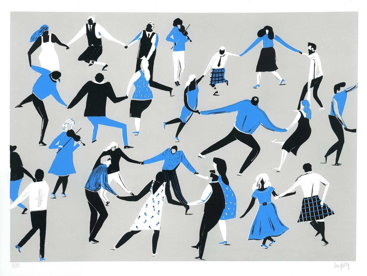 Ceilidh, 2016 (szitanyomat) alkotó: Lucy Banaji