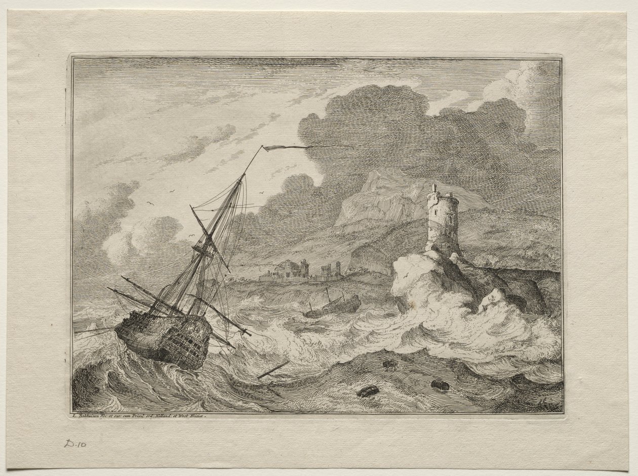 Vihar a tengeren, 1701. alkotó: Ludolf Backhuysen