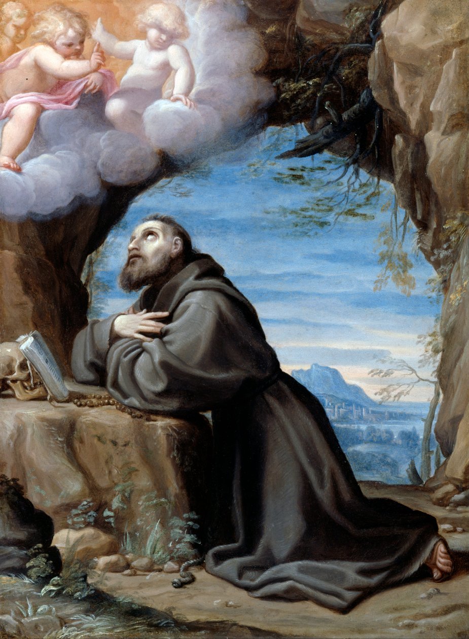 Szent Ferenc a meditációban alkotó: Ludovico Carracci