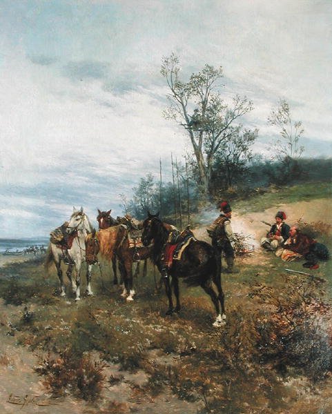 Legeltetés, 1890 körül (olaj, vászon) alkotó: Ludwick Gedleck