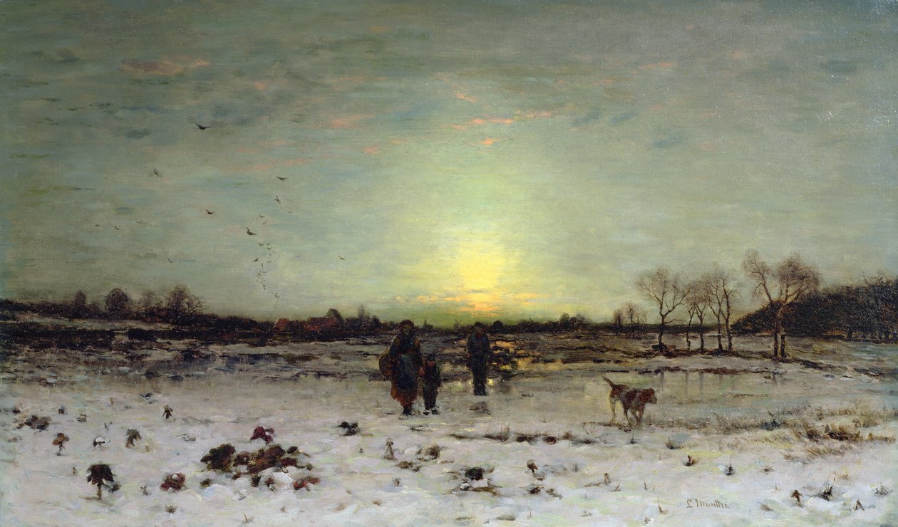 Téli táj naplementekor alkotó: Ludwig Munthe
