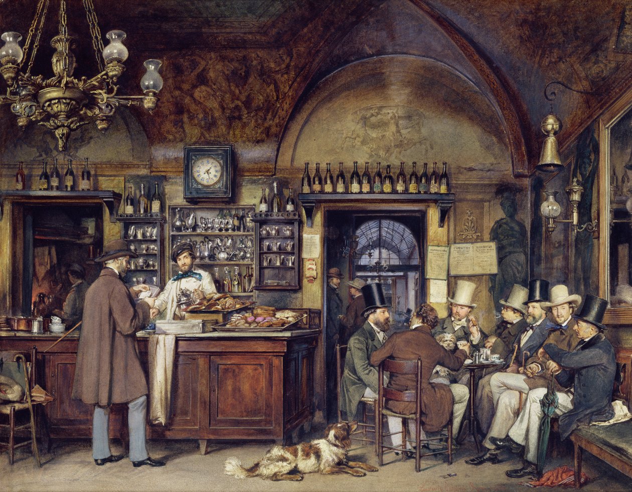 Görög kávéház Rómában, 1856 alkotó: Ludwig Passini