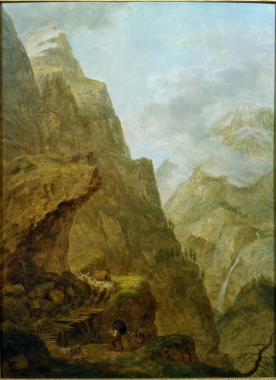 A Klausen-hágón a Sennenzuggal együtt alkotó: Ludwig Hess