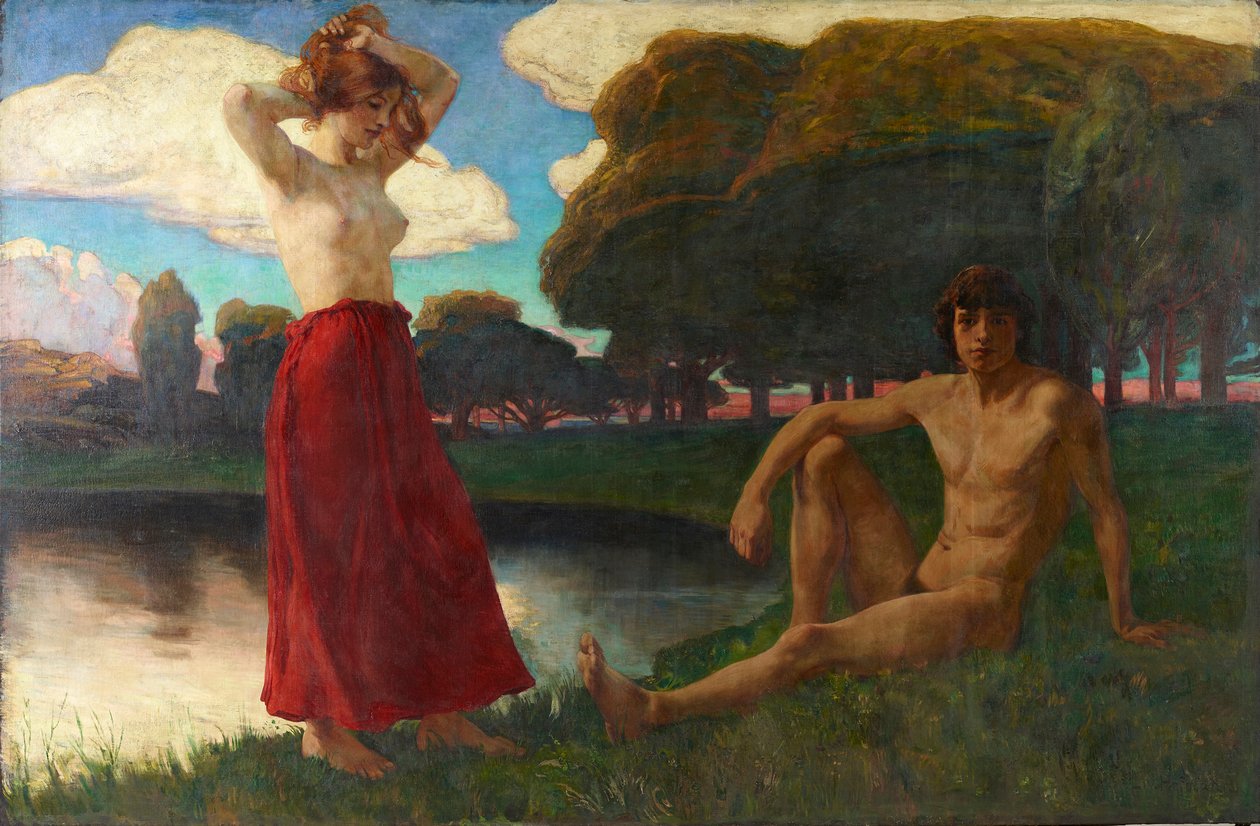 Idill, 1894-1895. alkotó: Ludwig von Hofmann