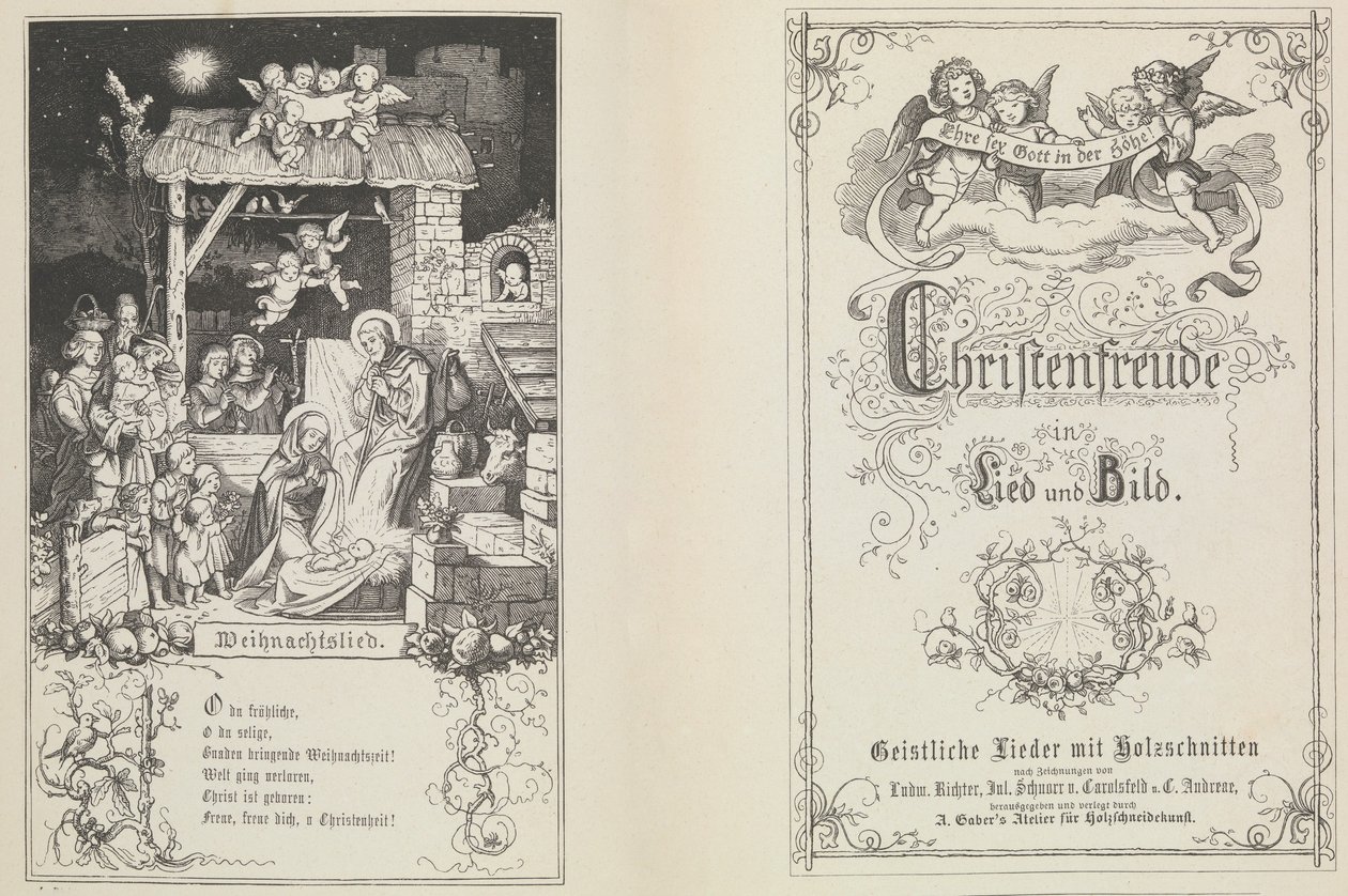 Keresztény öröm dalban és képben, 1855. alkotó: Ludwig Richter