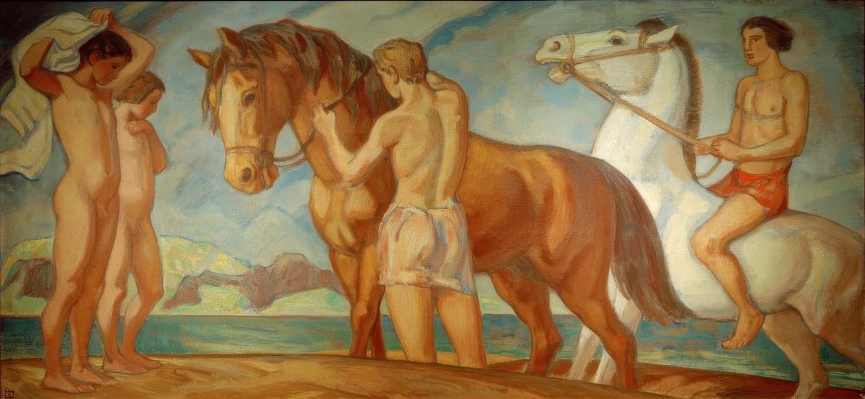 Lovas a tenger mellett alkotó: Ludwig von Hofmann