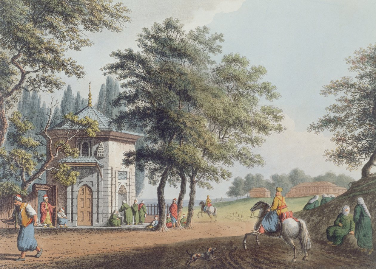 Pera, 3. tábla a „Kilátások az oszmán dominanciákban”, pub. írta: Robert Bowyer (1758-1834) 1809 (akvatinta) alkotó: Luigi Mayer