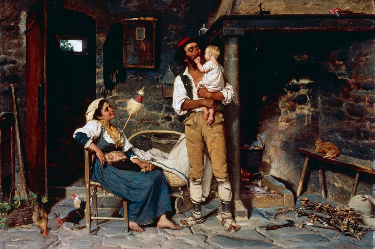 Gyerekjáték (olaj, vászon) alkotó: Luigi Bechi