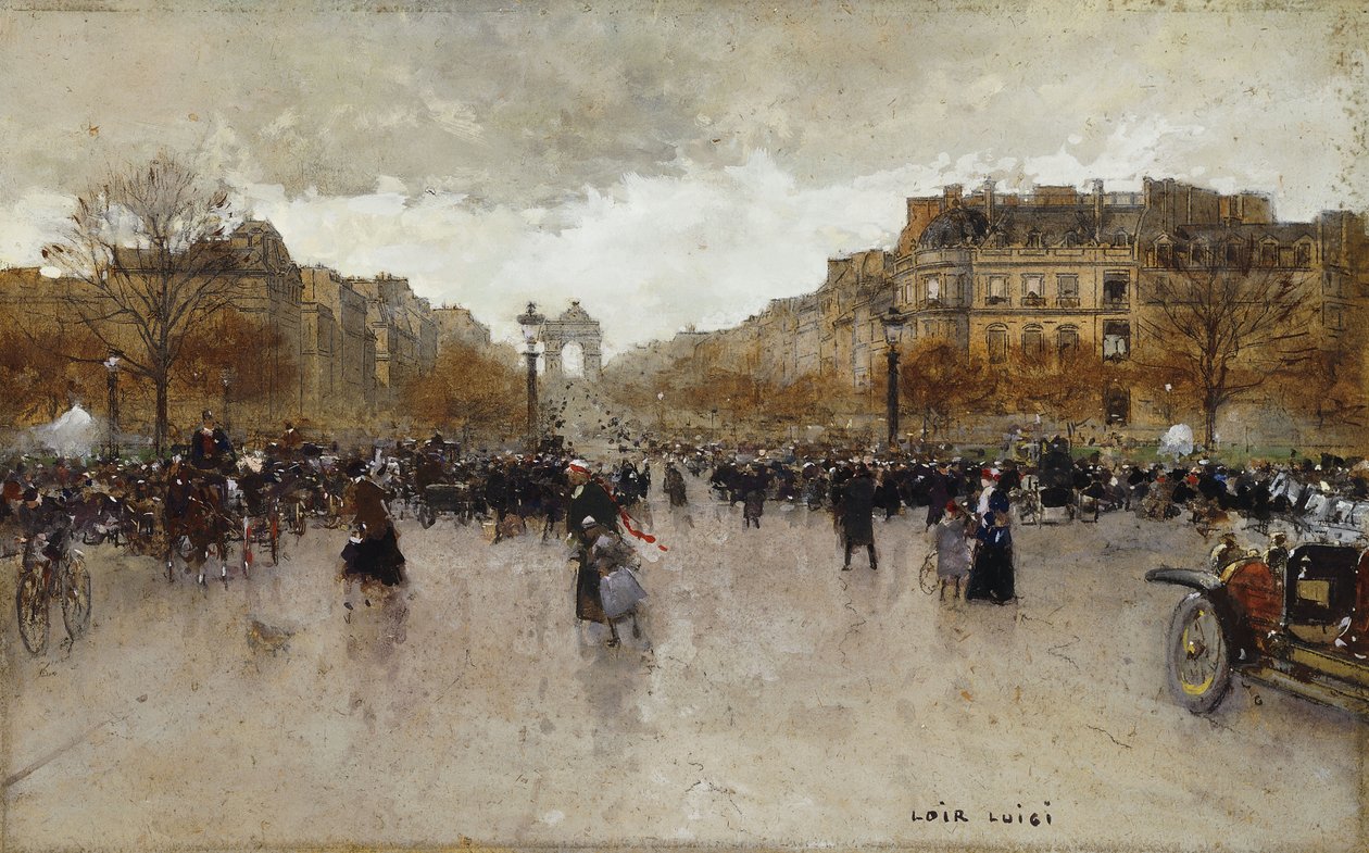 A Champs Elysees körforgalom, Párizs, alkotó: Luigi Loir