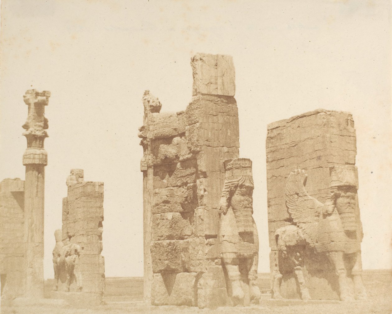 Perszepolisz ősi kapuja], 1858. alkotó: Luigi Pesce
