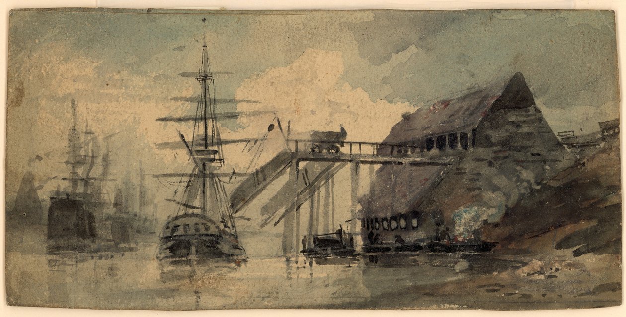 Coal Staiths on the Tyne (testszín) alkotó: Luke Clennell
