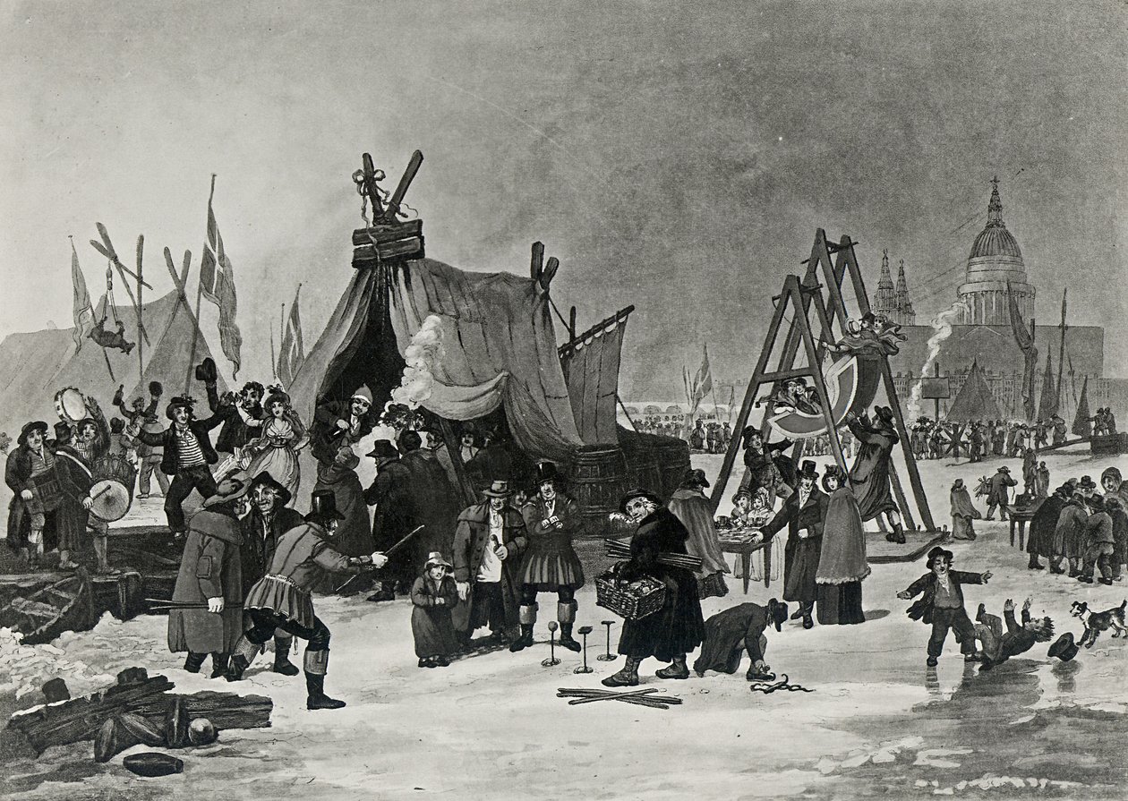 A Temzei Vásár, 1814. február 4., Reeve metsze alkotó: Luke Clennell