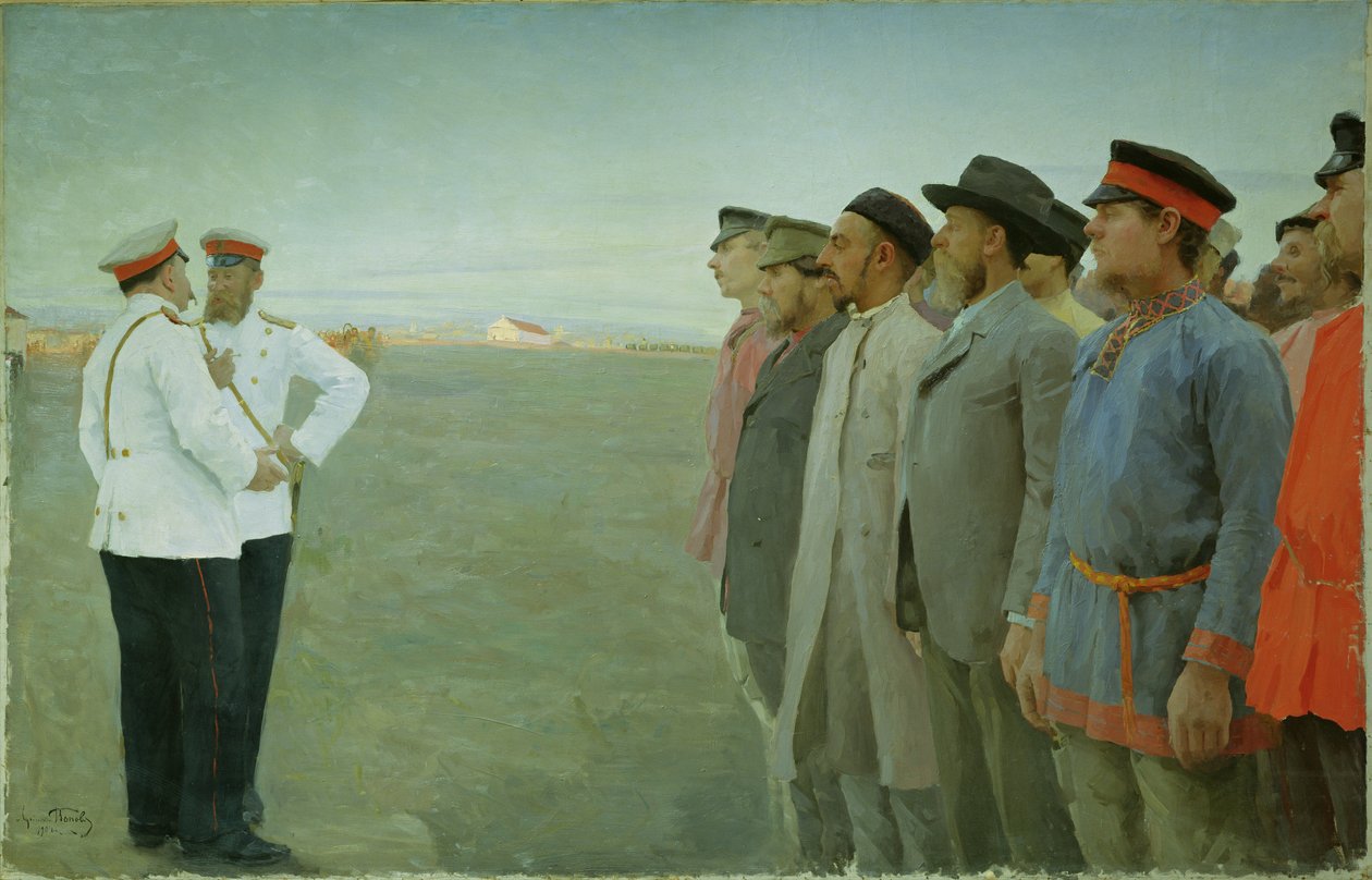 Mozgósított, 1904 alkotó: Lukjan Vasilievich Popov