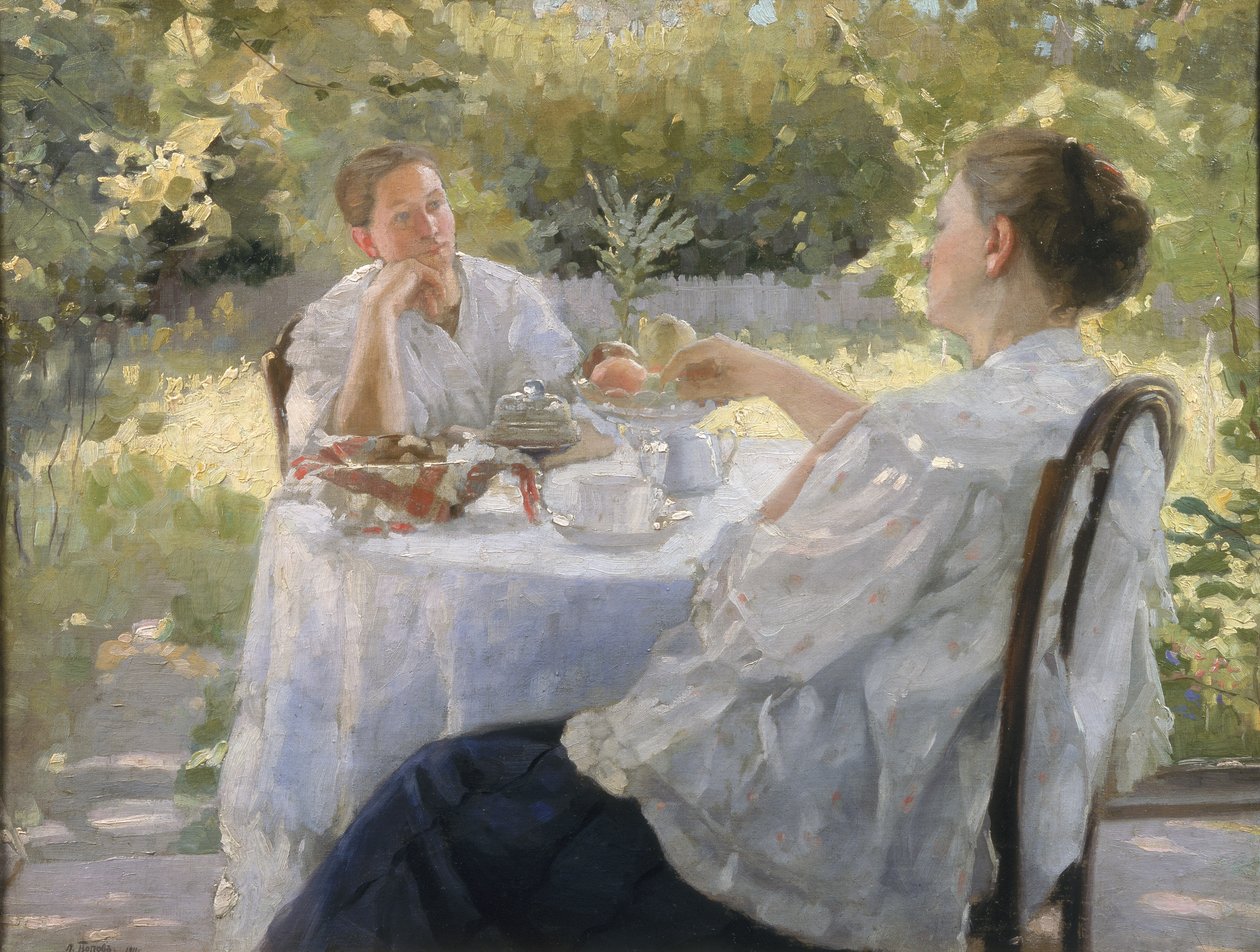 A kertben, 1911 alkotó: Lukjan Vasilievich Popov