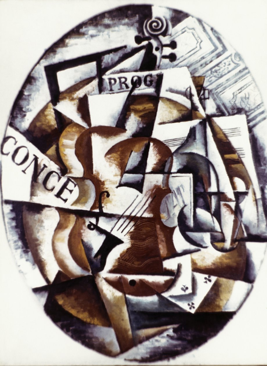 Hegedű (1915) (festmény) alkotó: Lyubov Sergeevna Popova