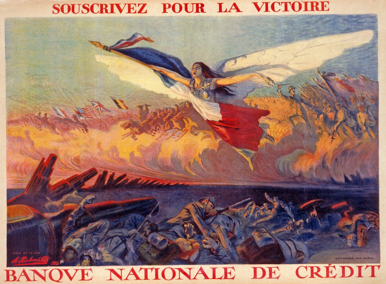 Iratkozzon fel a Victory, National Credit Bank, pub. 1916 alkotó: M. Richard Gutz