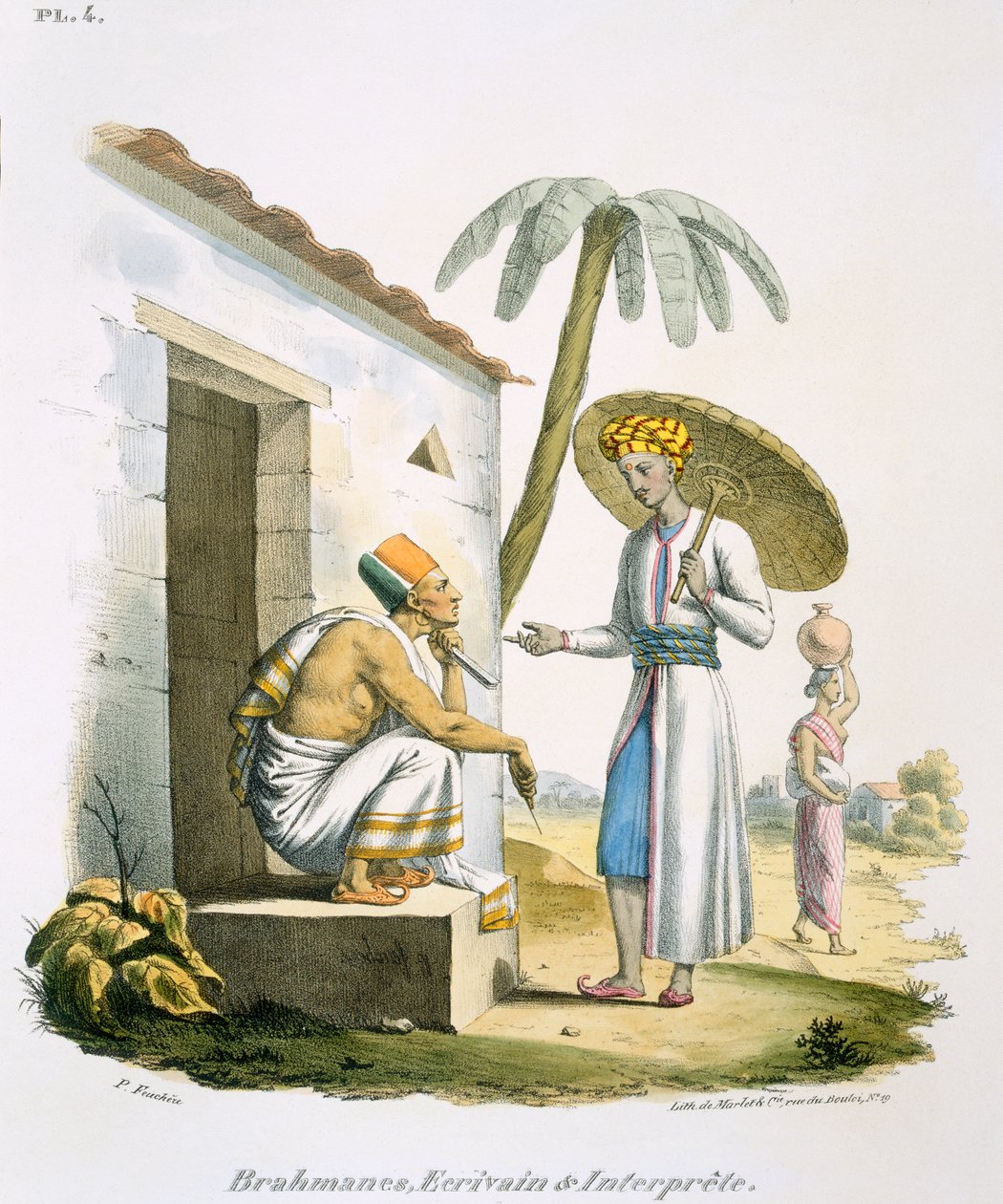 Brahmins: a Scribe and an Interpreter, 1827-35 alkotó: M.E. Burnouf