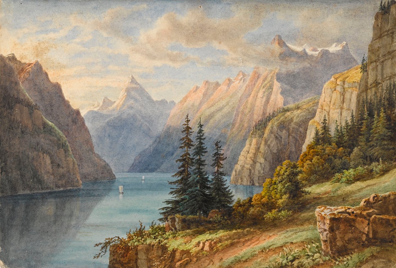 Vue du Rutli (akvarell) alkotó: M. Nicolas Karth