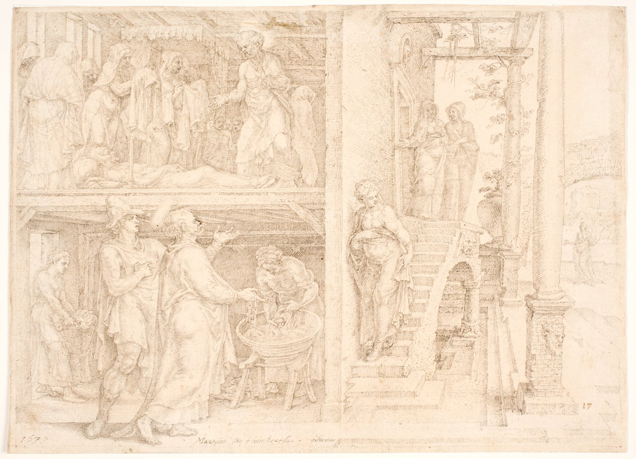Péter felébreszti Tabithát alkotó: Maarten van Heemskerck