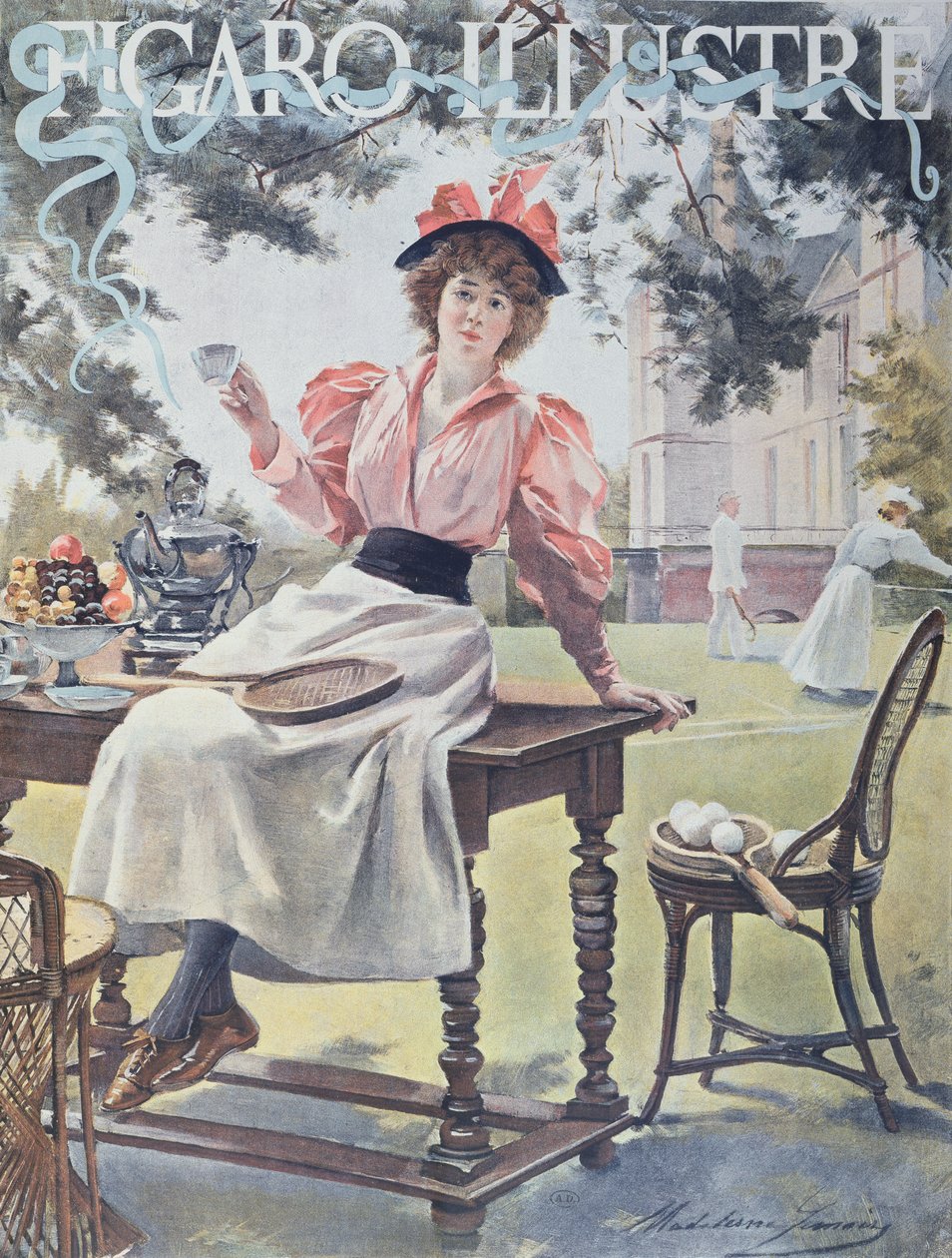 Tenisz, a „Figaro Illustre” magazin címlapja, 1893 alkotó: Madeleine Lemaire