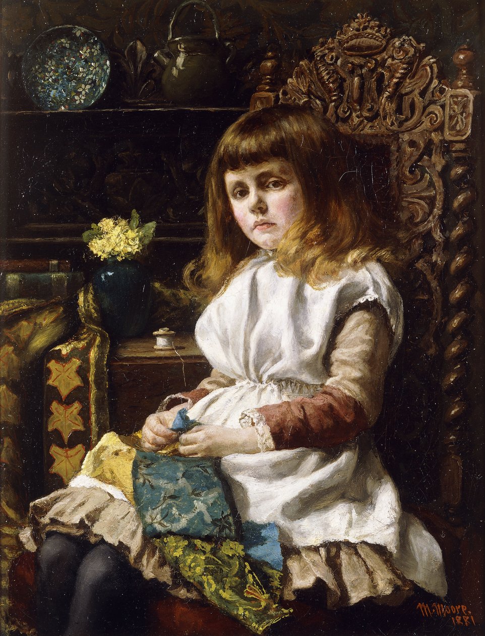 Fáradt ujjak, 1881 alkotó: Madena Moore