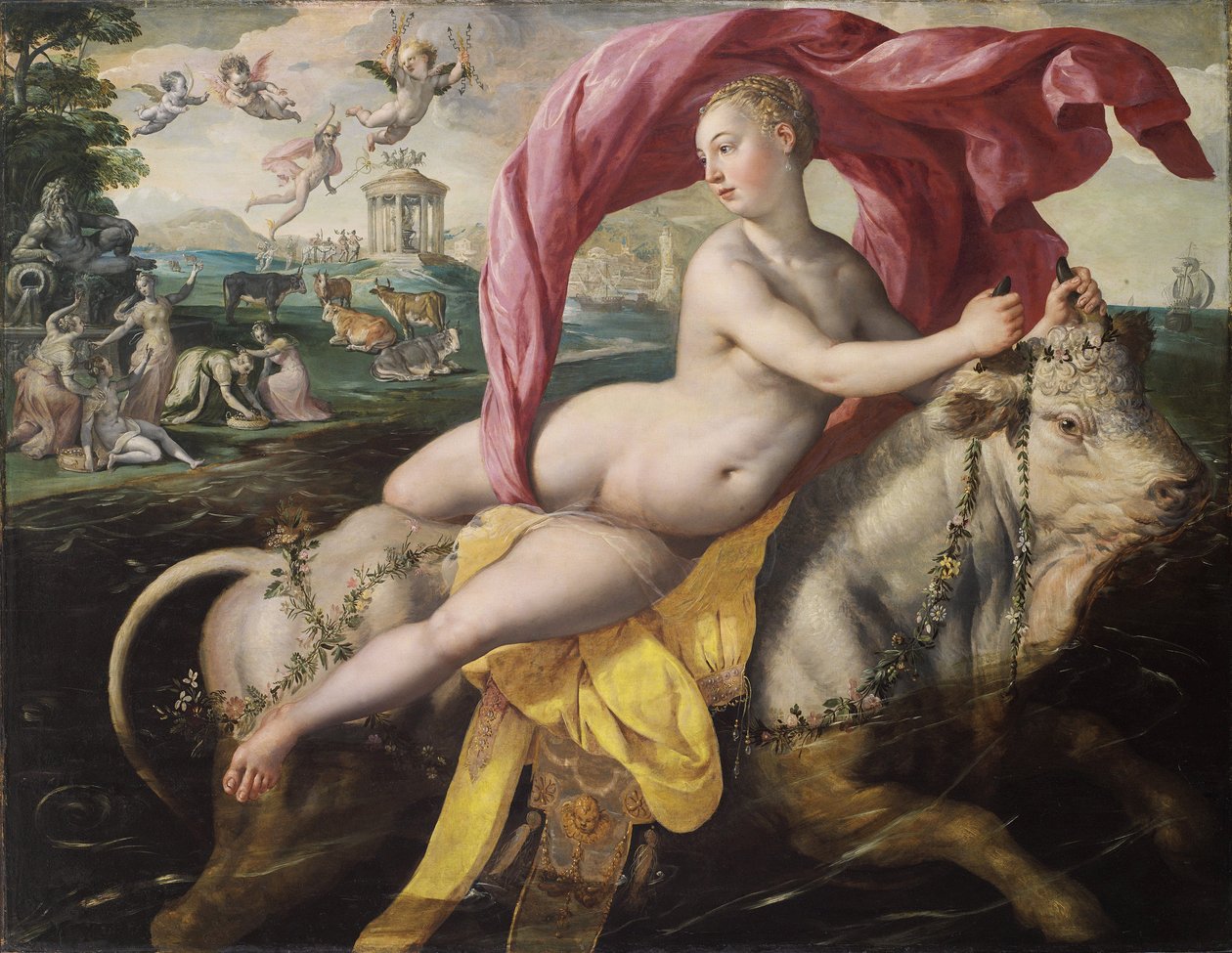Európa megerőszakolása, 1590 körül alkotó: Maerten Vos de