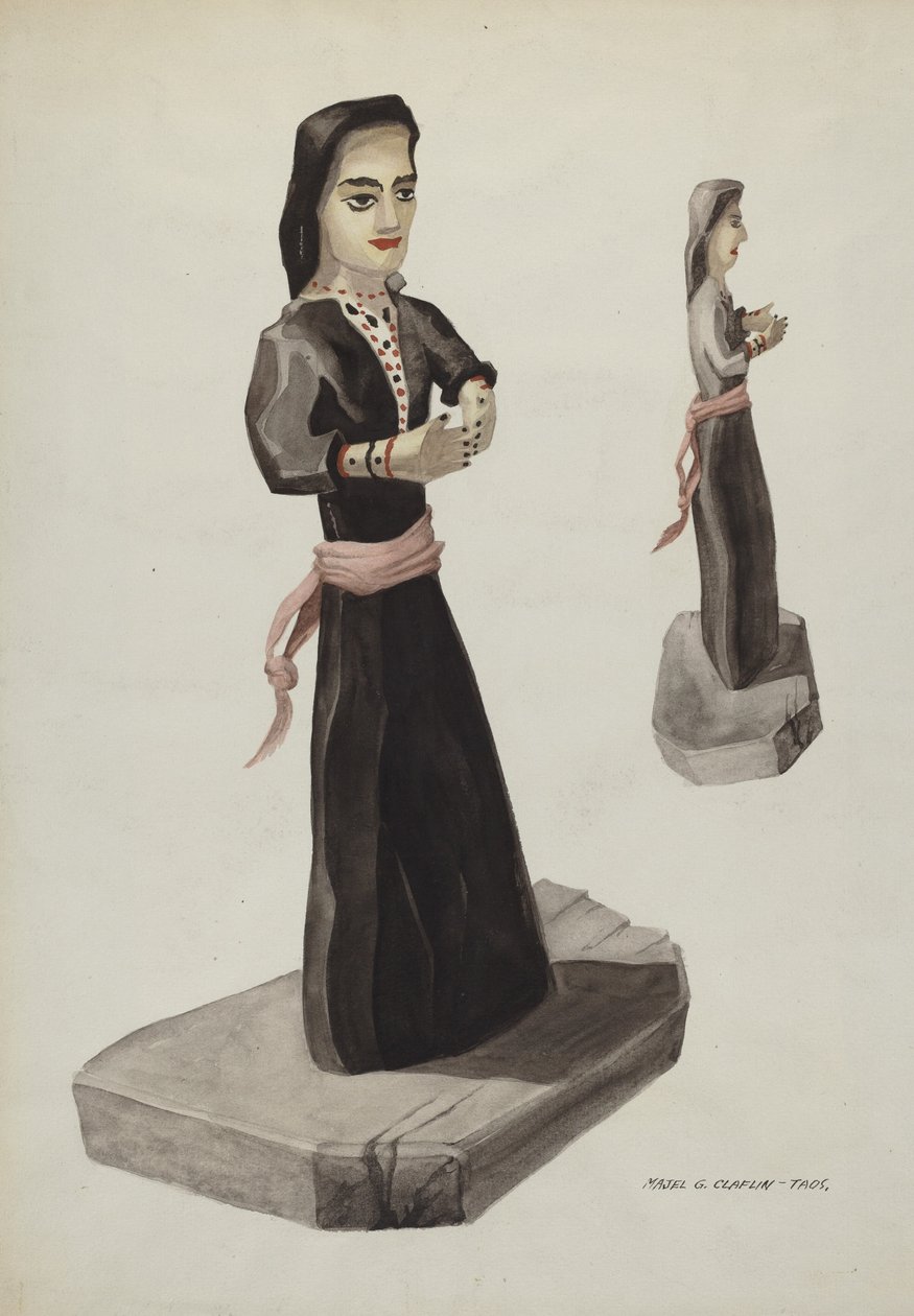 Bulto, Santa Rita, c. 1937. alkotó: Majel G. Claflin