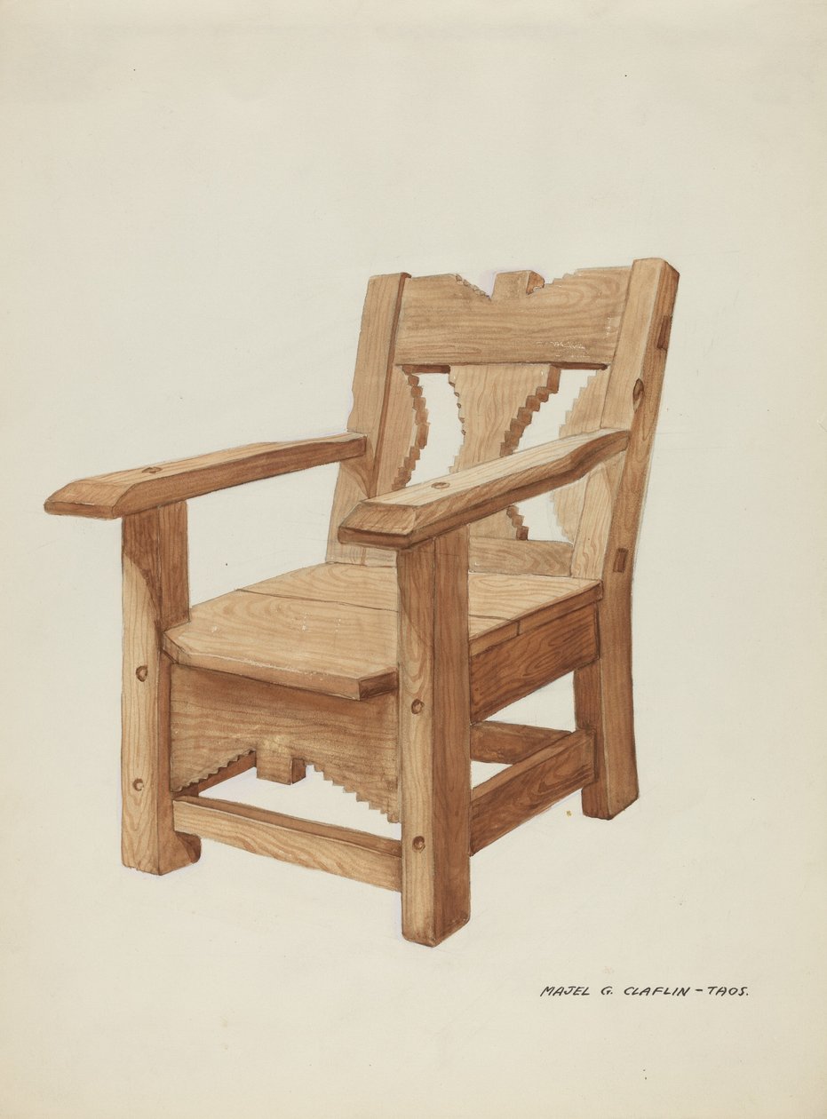 Szék, c. 1937. alkotó: Majel G. Claflin