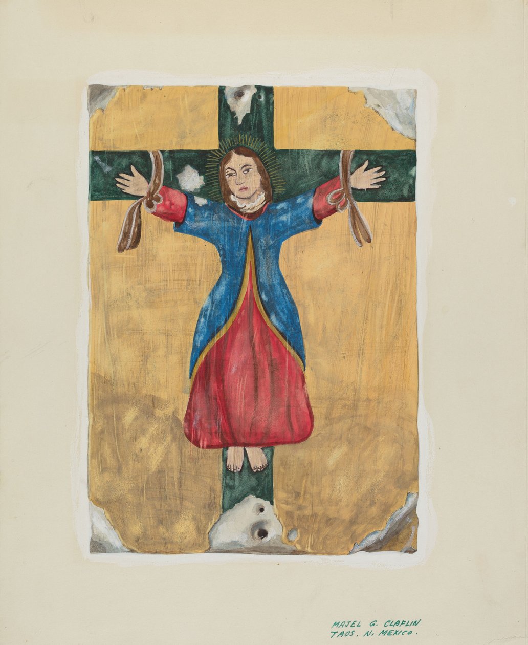 Szent Liberata festménye, c. 1939. alkotó: Majel G. Claflin