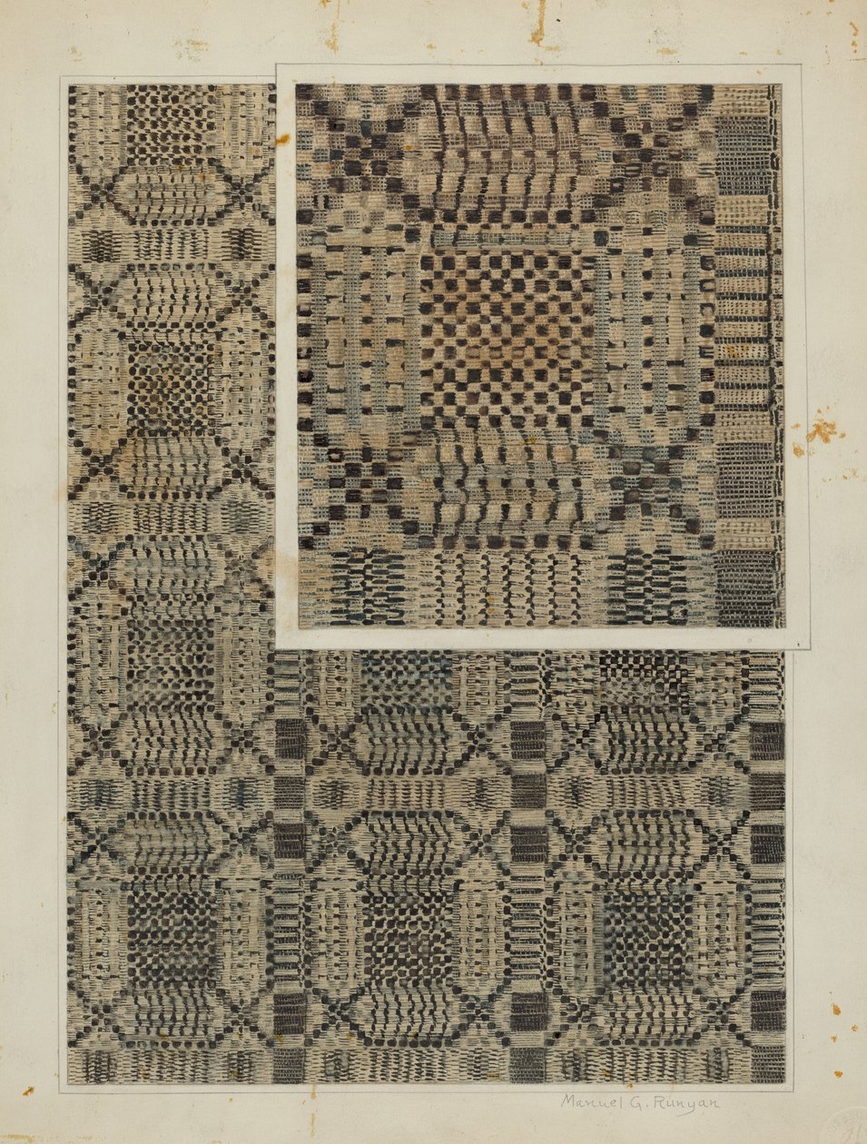 Szőtt takaró, c. 1938. alkotó: Manuel G. Runyan