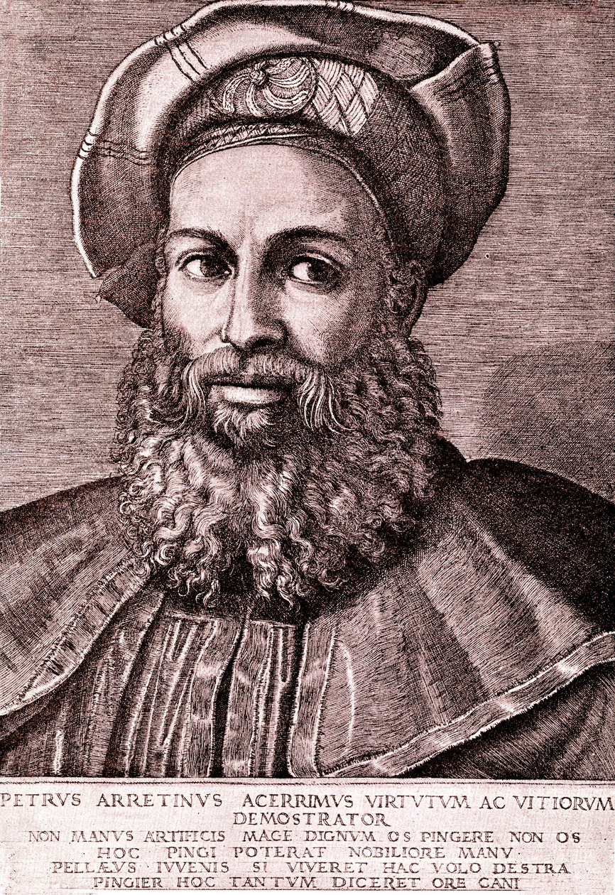 Pietro Aretino alkotó: Marcantonio (after) Raimondi