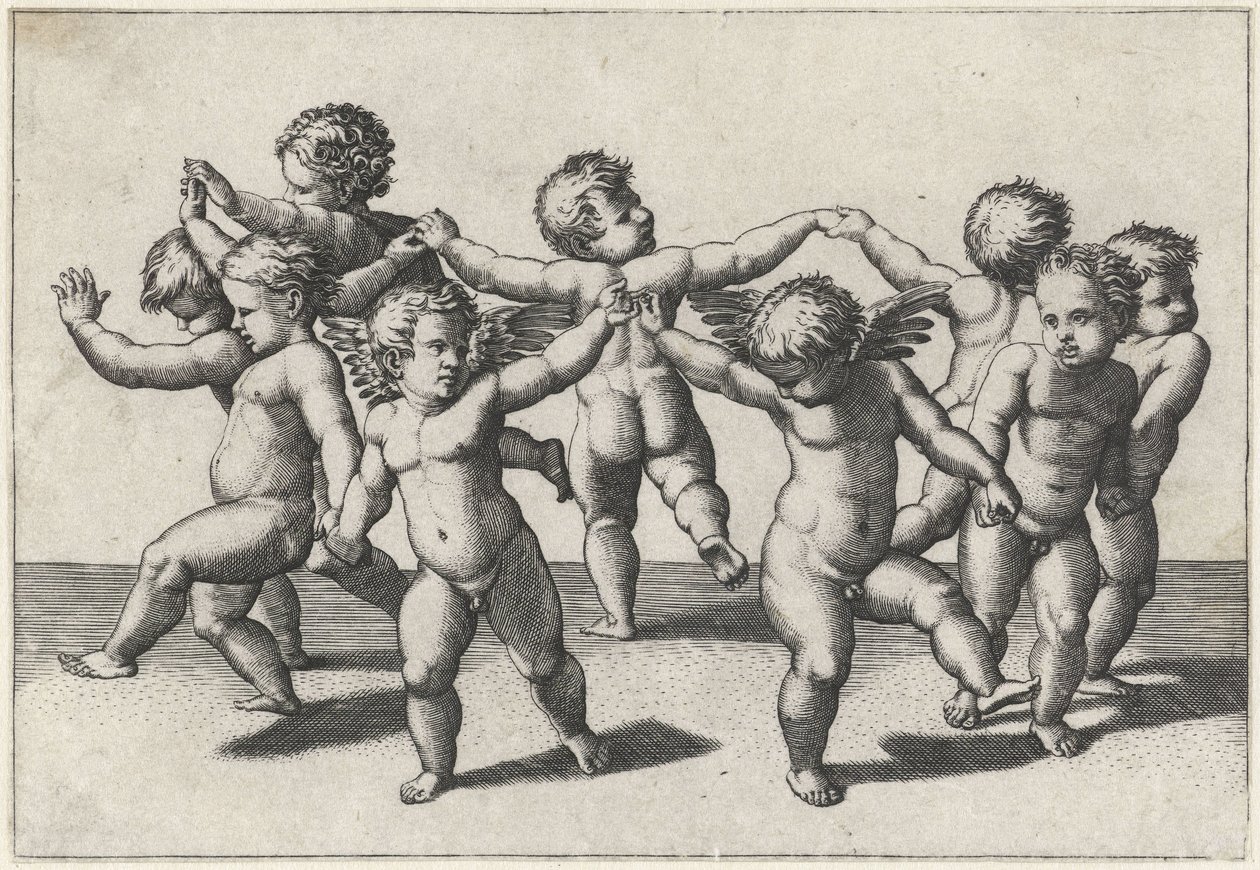 Tánc putti alkotó: Marcantonio Raimondi