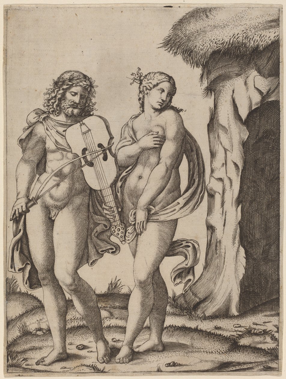 Orpheus és Eurydice alkotó: Marcantonio Raimondi